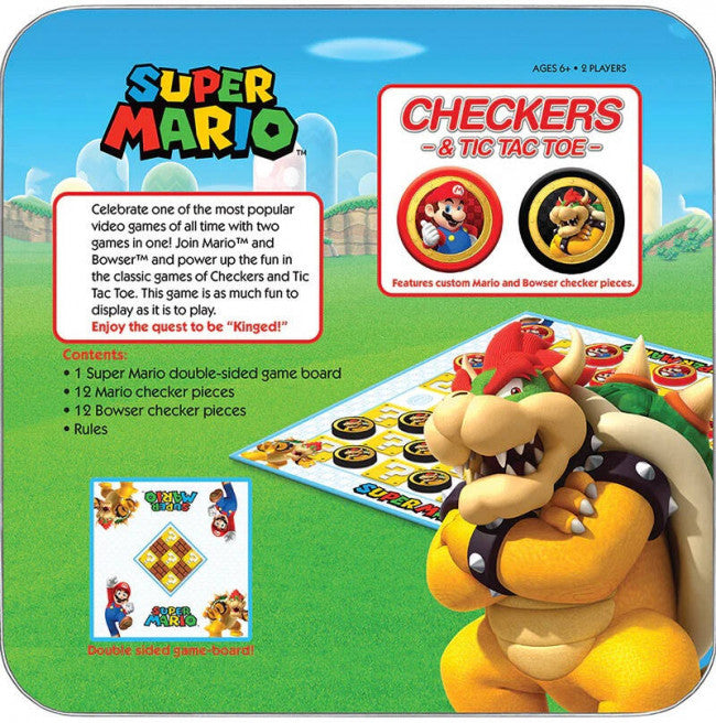 Super Mario vs Bowser Checkers & Tic Tac Toe
